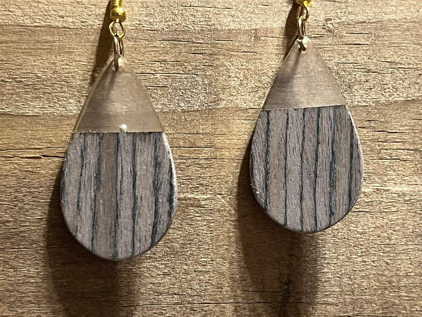 Elevate your style with our Wood & Clear Resin Earrings on gold-plated hooks. Handmade jewelry for meaningful gifts!