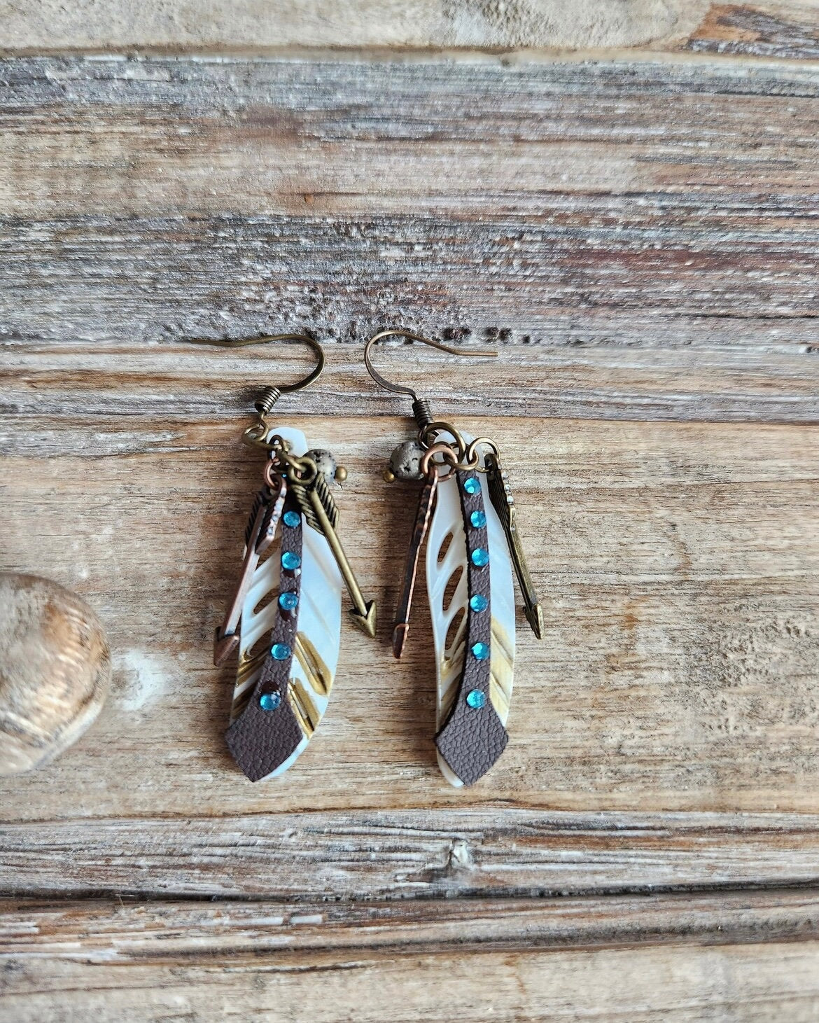 Feather and Arrow Earring