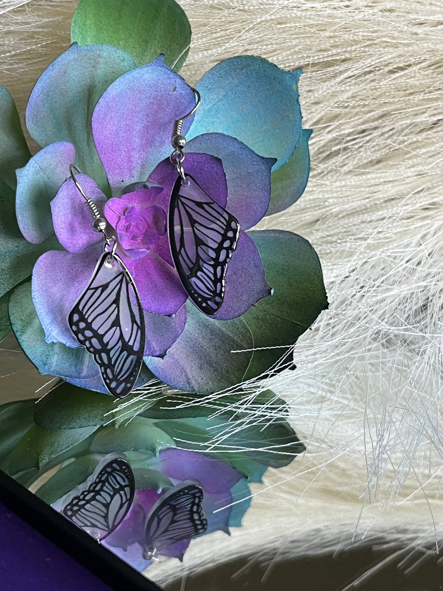 Clear Outlined Butterfly Wing Earrings | Novelty Earrings | Unique Earrings | Fun Earrings | Indie Earrings