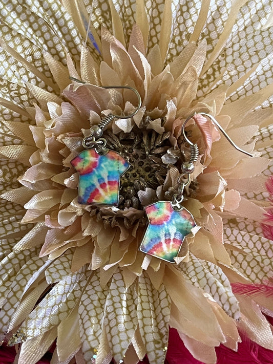 Tie-Dye T-Shirt Earrings